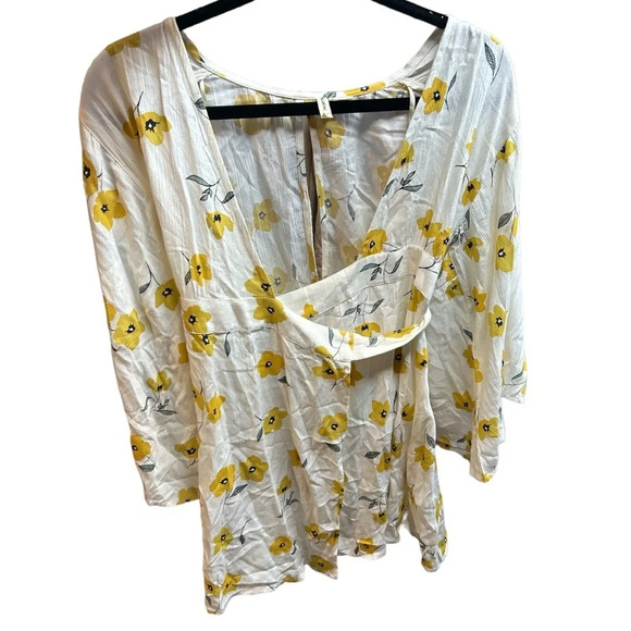 Billabong Relax On High Floral Wrap Mini Sundress XS - Picture 3 of 4